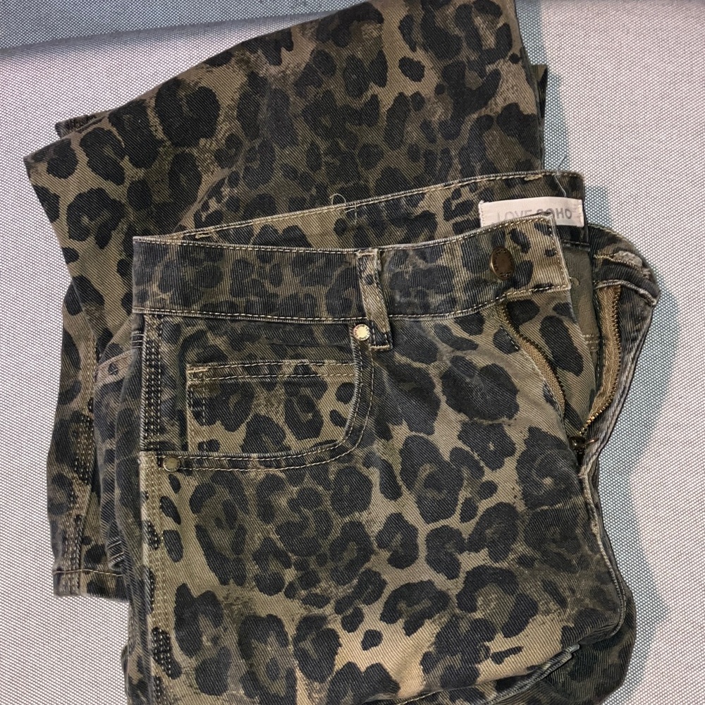 Leopard Print Cheetah Print Women’s Jeans Love SOHO size 7